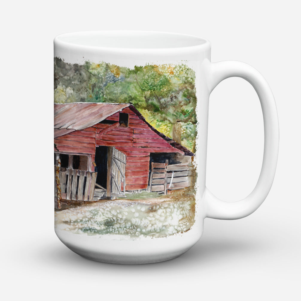 Old Barn Dishwasher Safe Microwavable Ceramic Coffee Mug 15 ounce 8740CM15