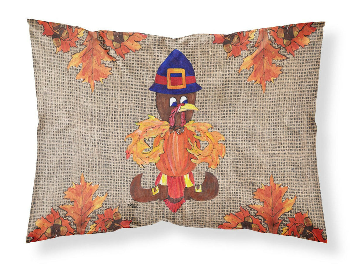 Turkey Pilgrim Fleur de lis Moisture wicking Fabric standard pillowcase by Caroline&#39;s Treasures
