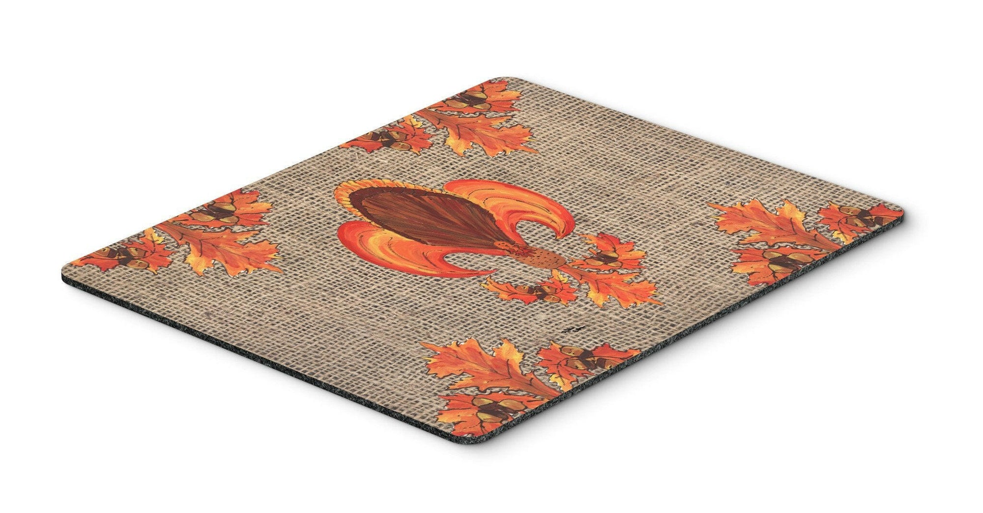 Thanksgiving Turkey Fleur de lis Mouse pad, hot pad, or trivet by Caroline's Treasures