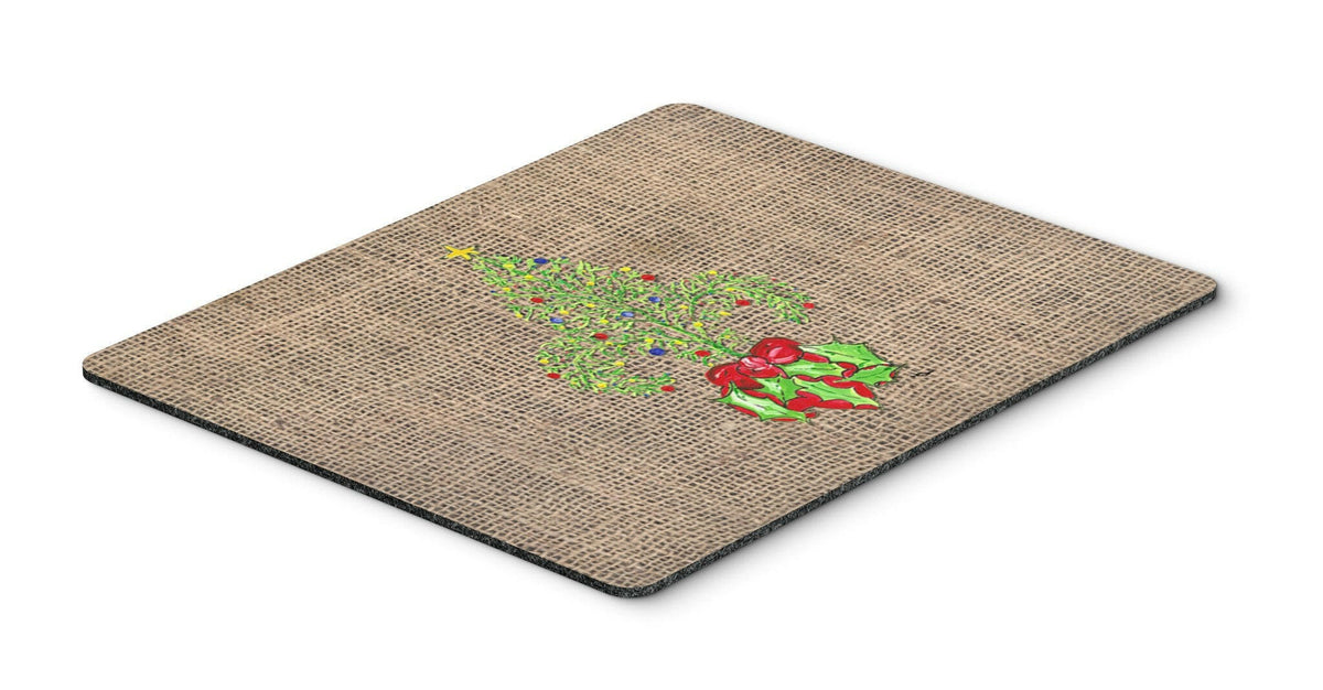 Christmas Tree Fleur de lis Mouse pad, hot pad, or trivet by Caroline&#39;s Treasures