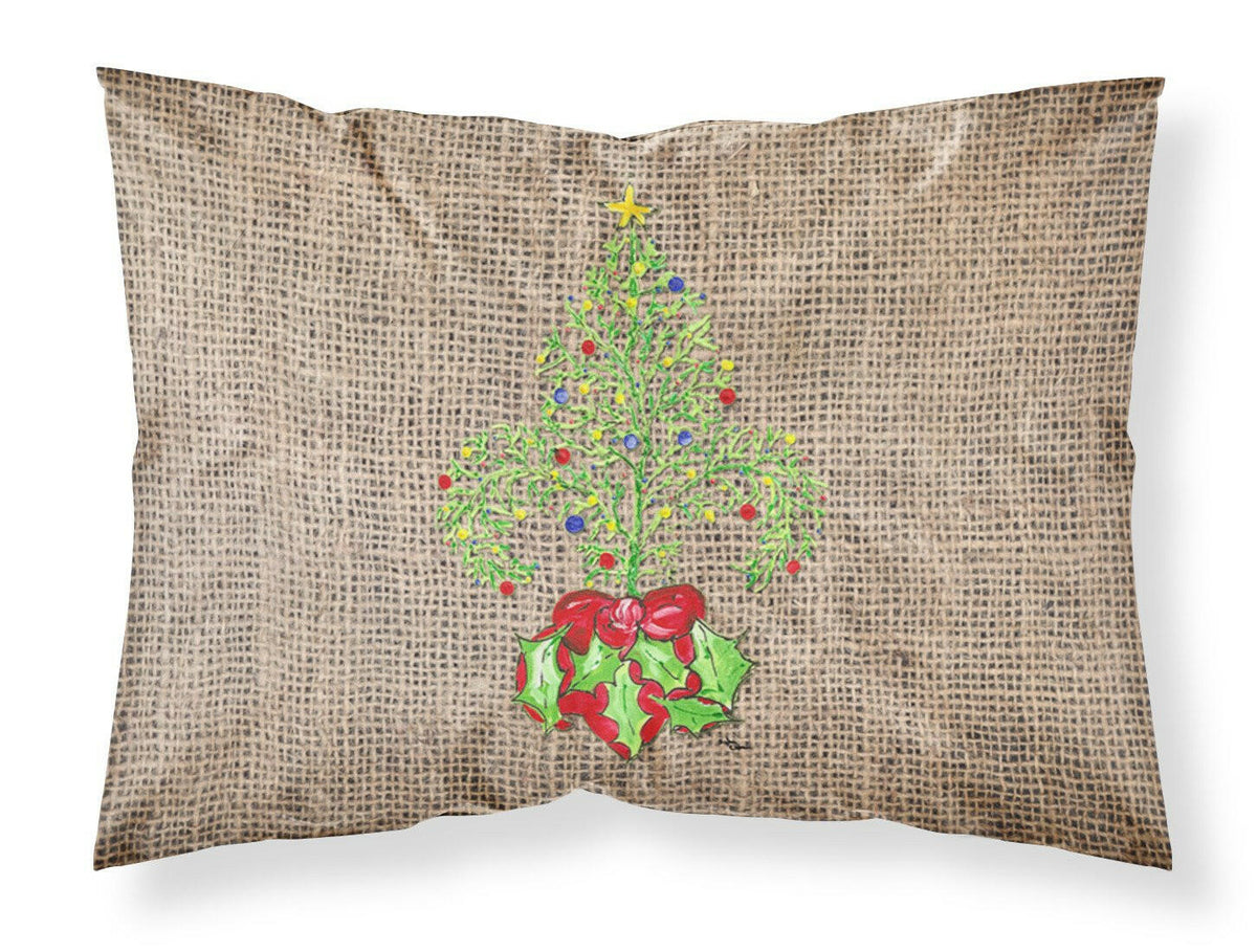 Christmas Tree Fleur de lis Moisture wicking Fabric standard pillowcase by Caroline&#39;s Treasures