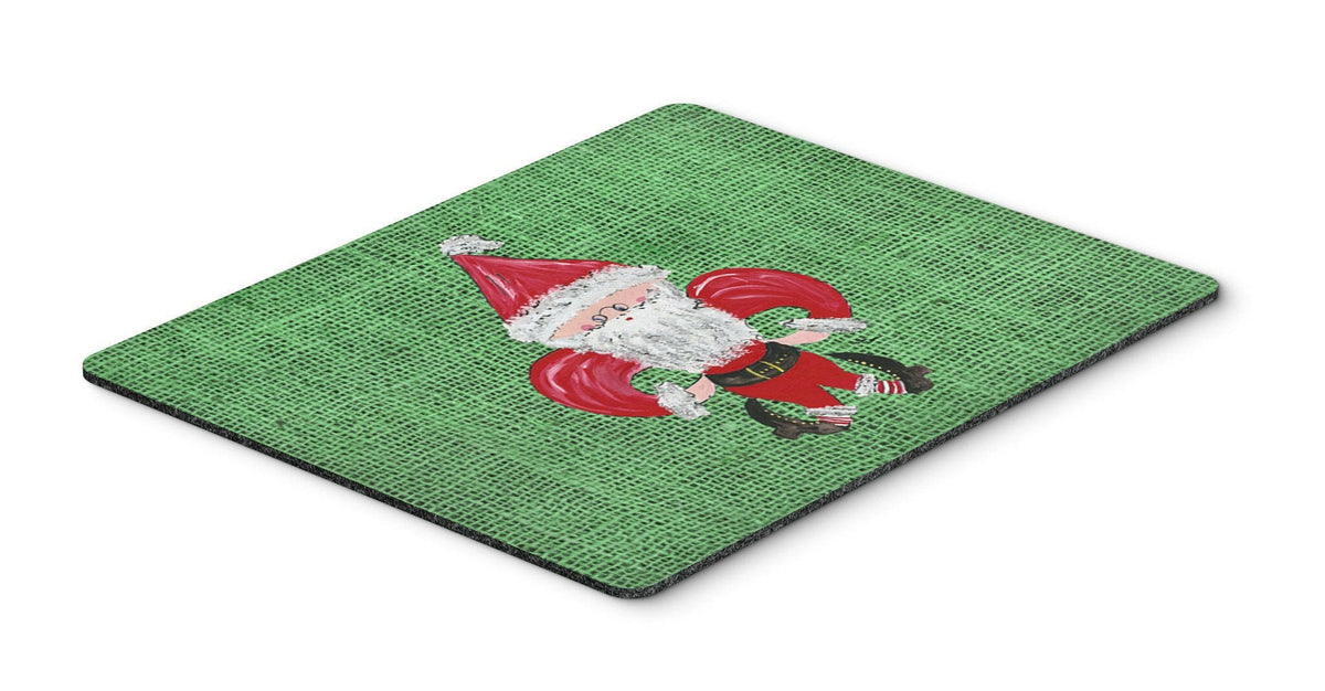 Christmas Santa Fleur de lis Mouse pad, hot pad, or trivet by Caroline&#39;s Treasures
