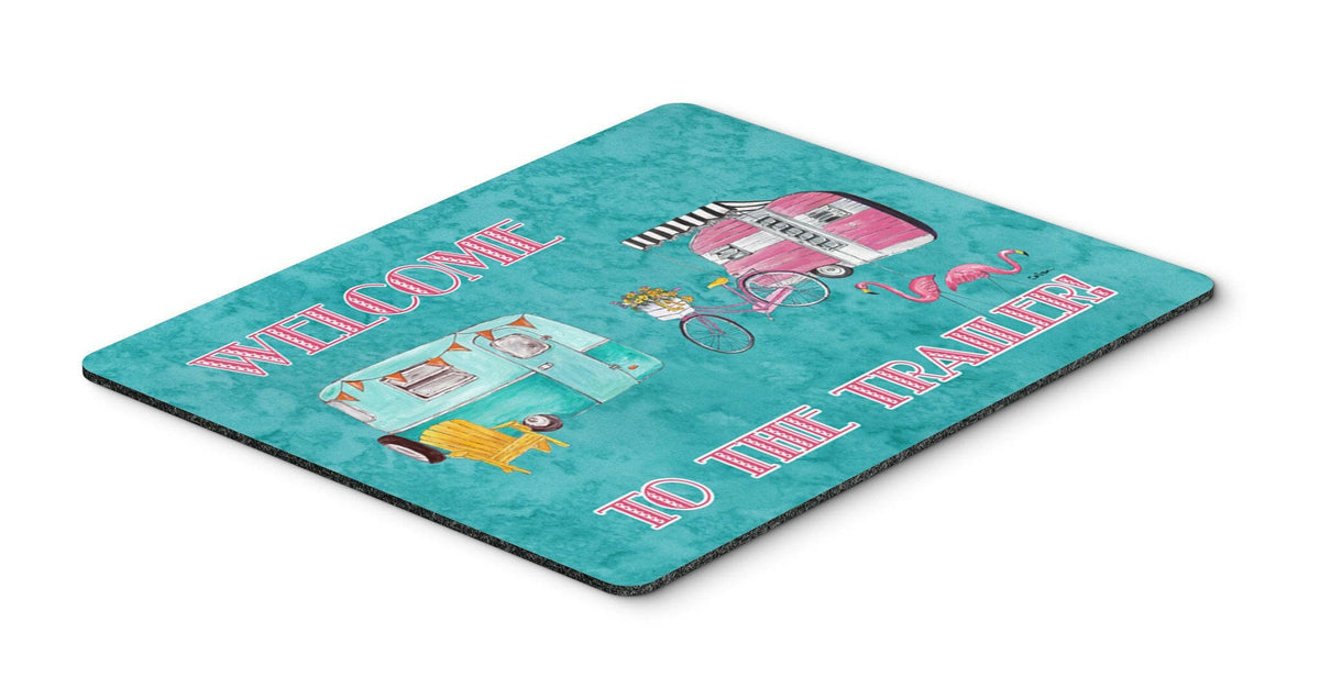 Welcome to the trailer Mouse Pad, Hot Pad or Trivet by Caroline&#39;s Treasures