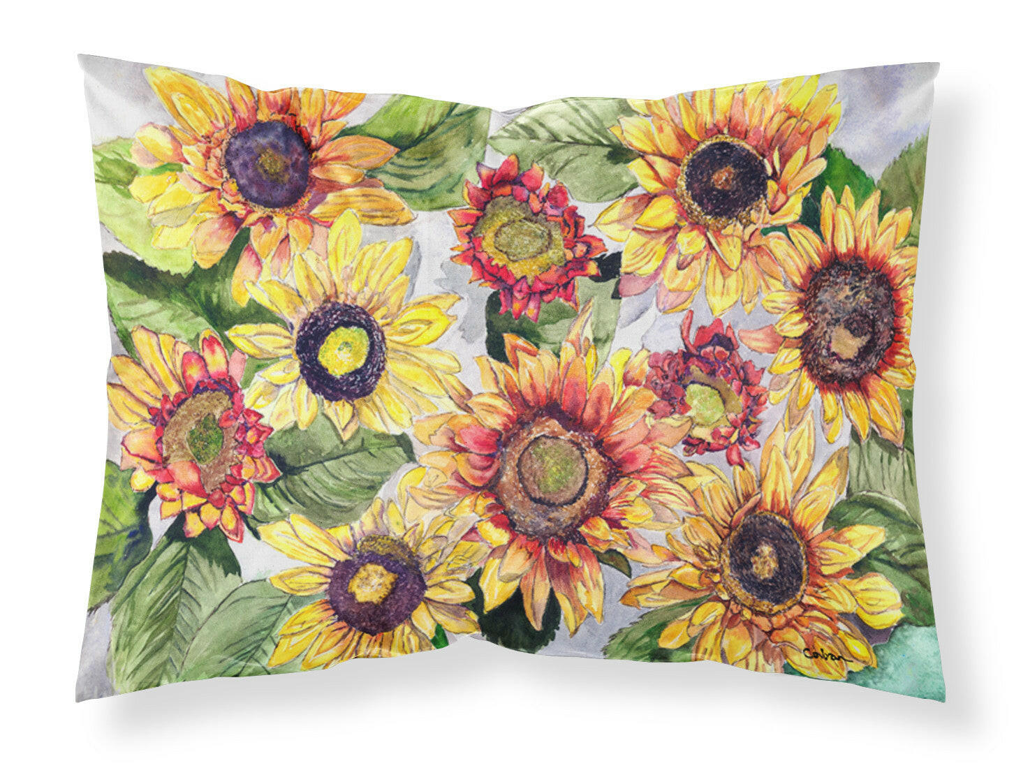 Sunflowers Moisture wicking Fabric standard pillowcase by Caroline's Treasures