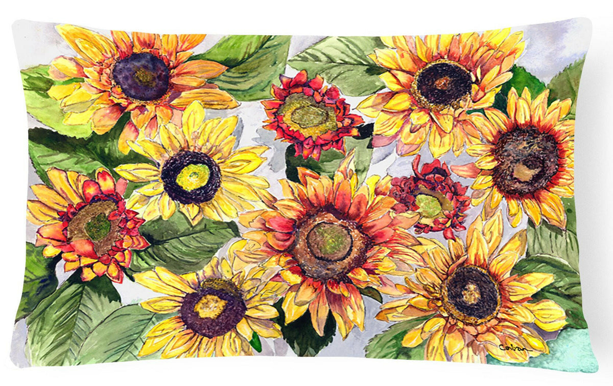 Sunflowers   Canvas Fabric Decorative Pillow by Caroline&#39;s Treasures