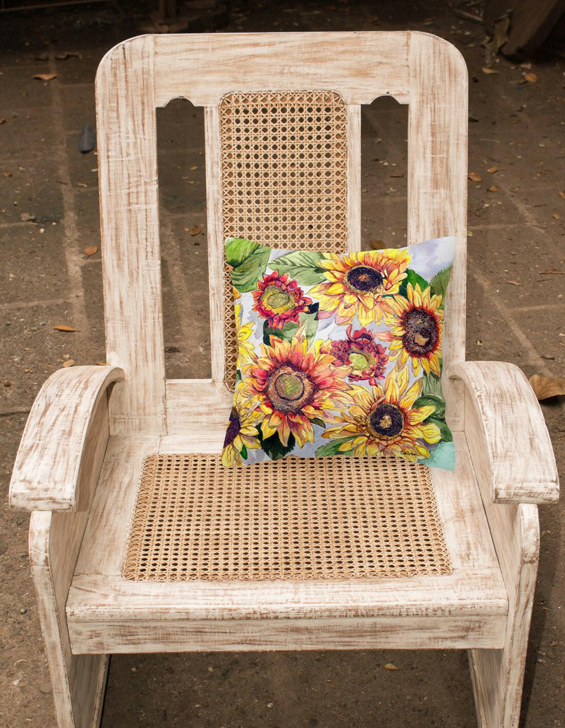 Caroline's Treasures Flower - Sunflower Decorative Canvas Fabric Pillow