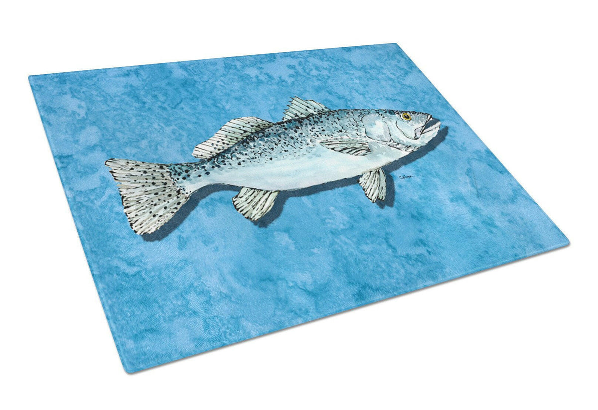 Fish - Trout Glass Cutting Board Large by Caroline&#39;s Treasures