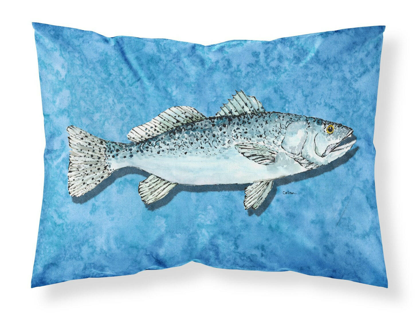 Fish - Trout Moisture wicking Fabric standard pillowcase by Caroline's Treasures