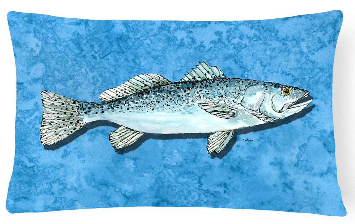 Fish - Trout Decorative   Canvas Fabric Pillow by Caroline&#39;s Treasures