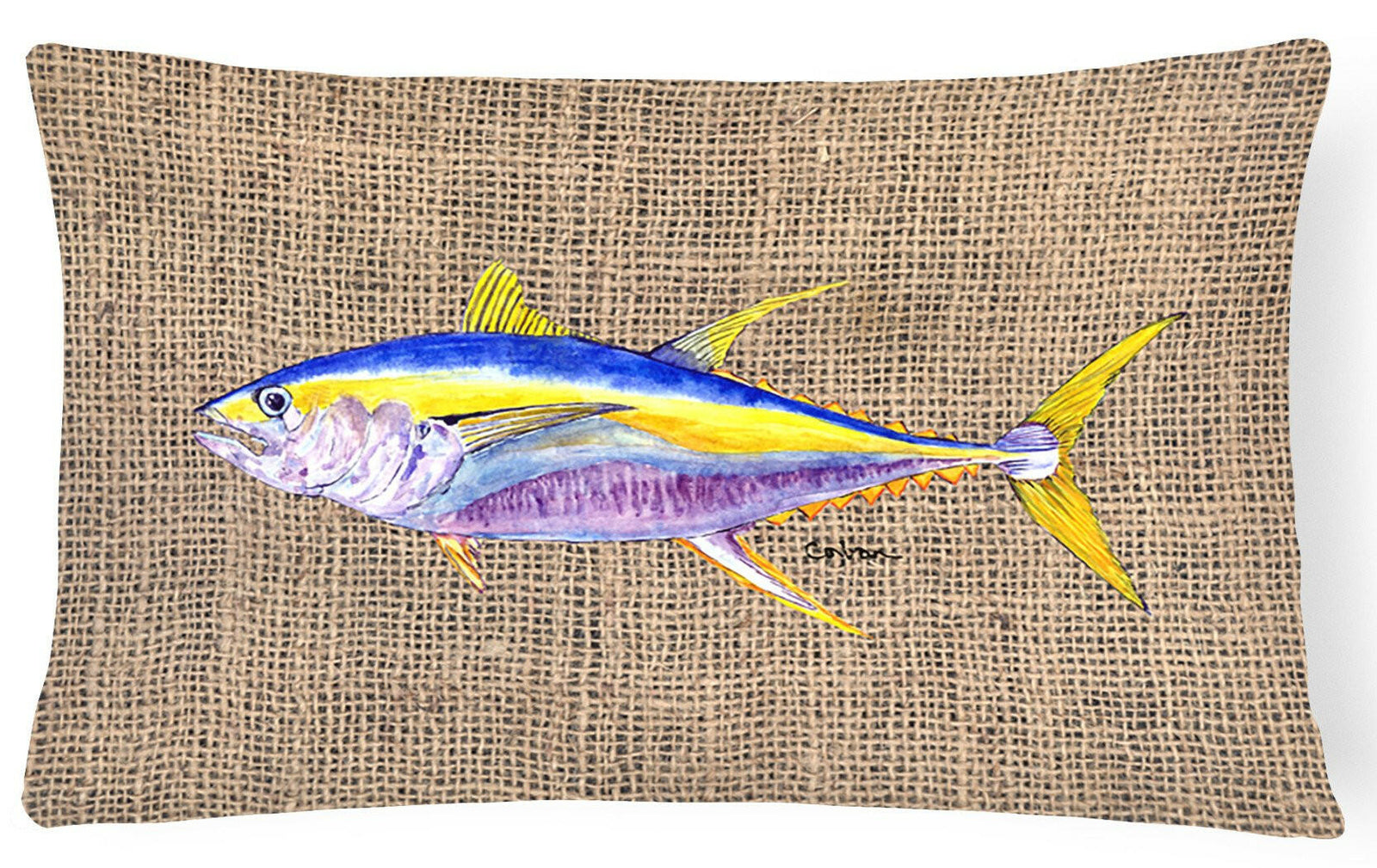 Fish - Tuna Decorative   Canvas Fabric Pillow by Caroline's Treasures
