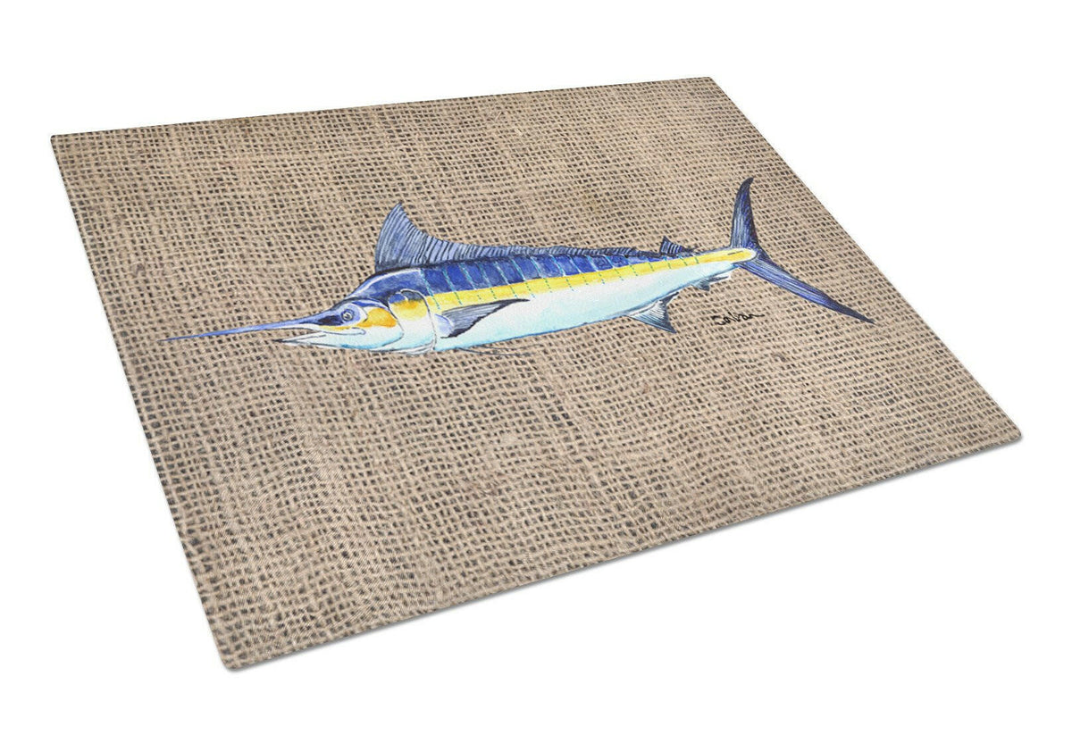 Fish - Marlin Glass Cutting Board Large by Caroline&#39;s Treasures