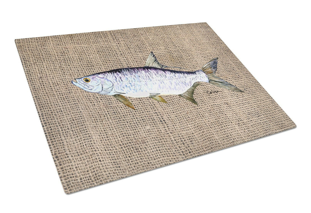 Fish - Tarpon Glass Cutting Board Large by Caroline&#39;s Treasures
