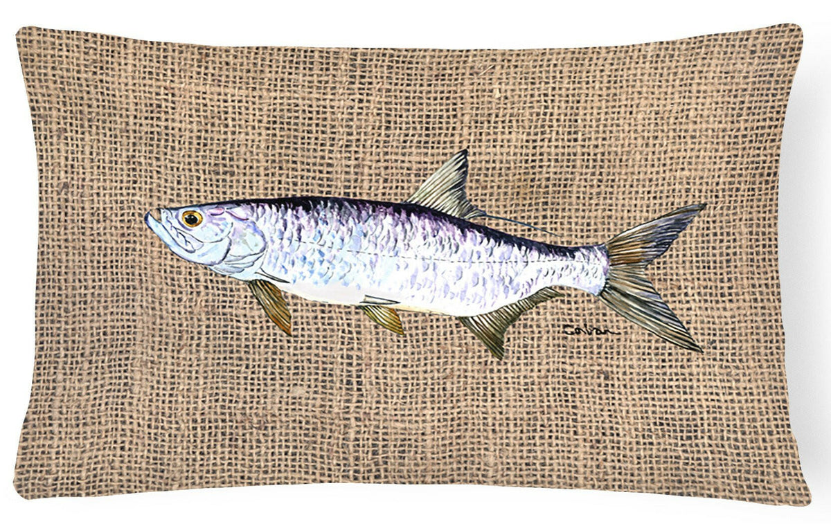 Fish - Tarpon Decorative   Canvas Fabric Pillow by Caroline&#39;s Treasures