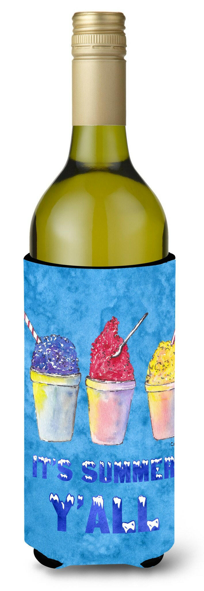 Snowballs and Snowcones Wine Bottle Beverage Insulator Beverage Insulator Hugger by Caroline&#39;s Treasures