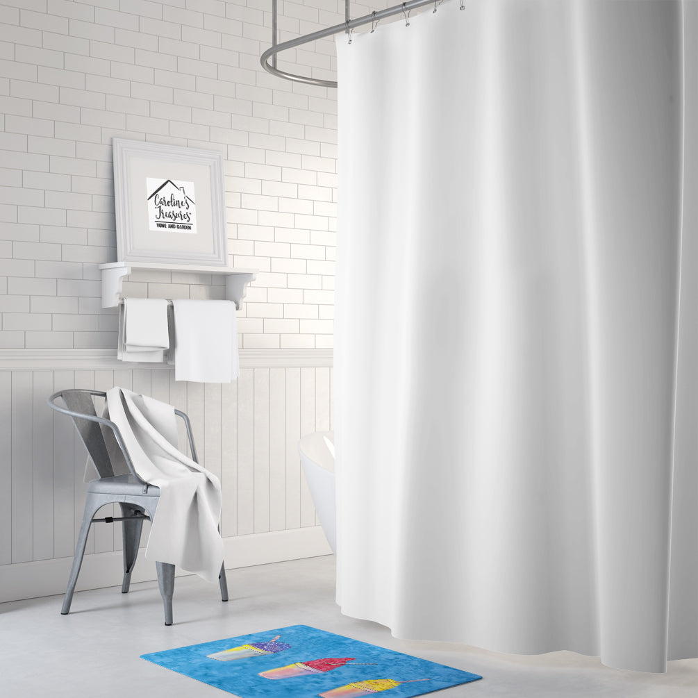 Caroline's Treasures Snowballs and Snowcones Machine Washable Memory Foam Mat 8780RUG