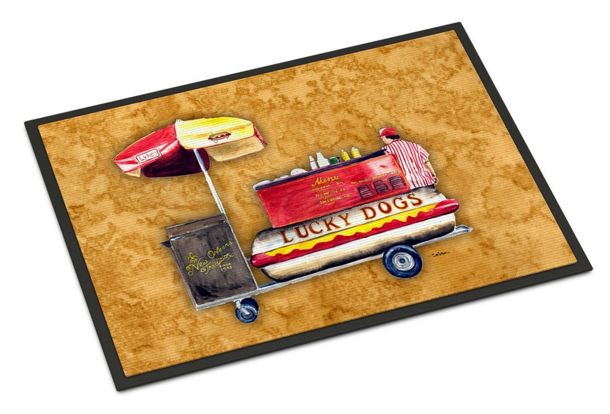 Lucky Dog Hot Dog Cart Indoor or Outdoor Mat 18x27 8781MAT - the-store.com