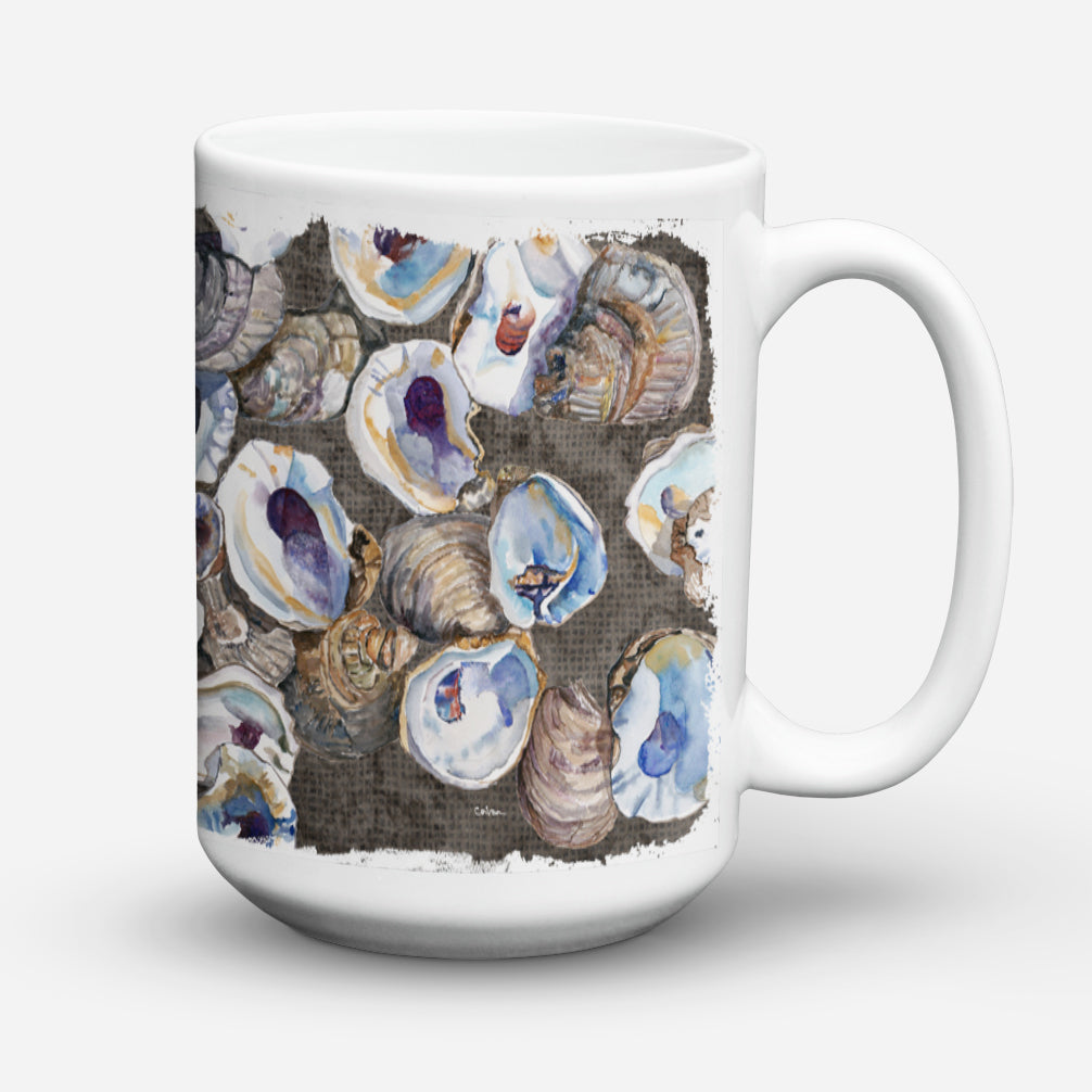 Oysters Dishwasher Safe Microwavable Ceramic Coffee Mug 15 ounce 8789CM15  the-store.com.