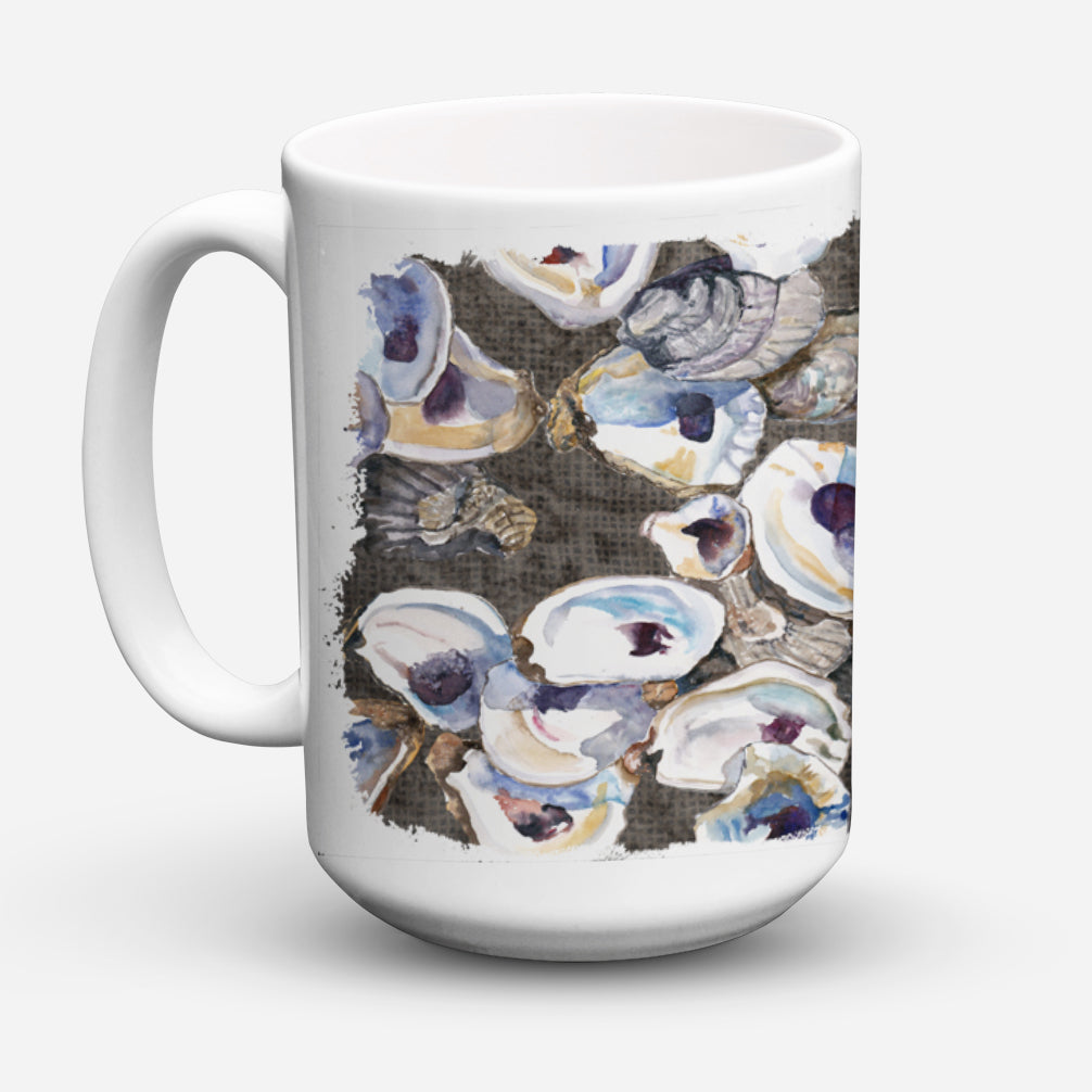 Oysters Dishwasher Safe Microwavable Ceramic Coffee Mug 15 ounce 8789CM15