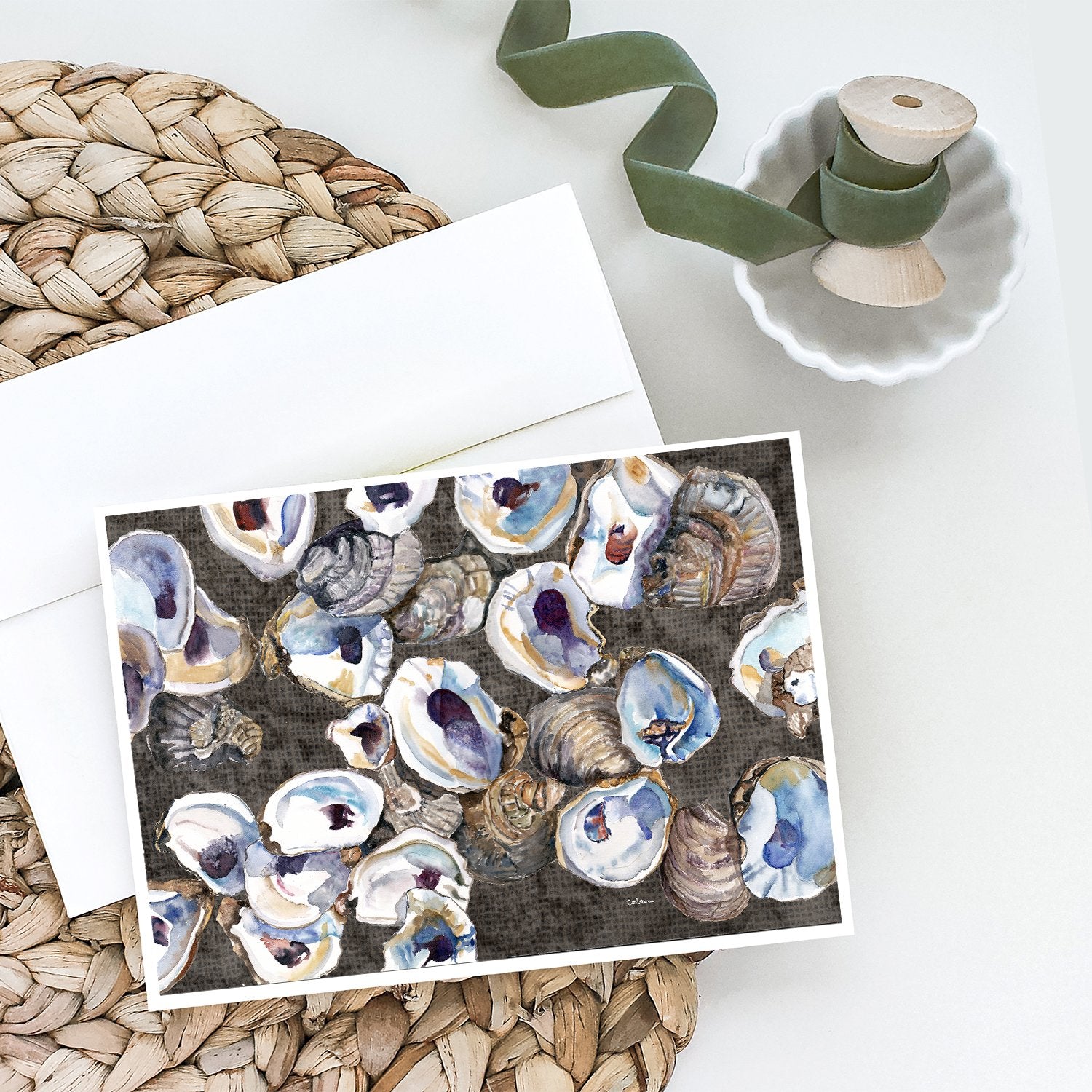 Oysters Greeting Cards and Envelopes Pack of 8 - the-store.com
