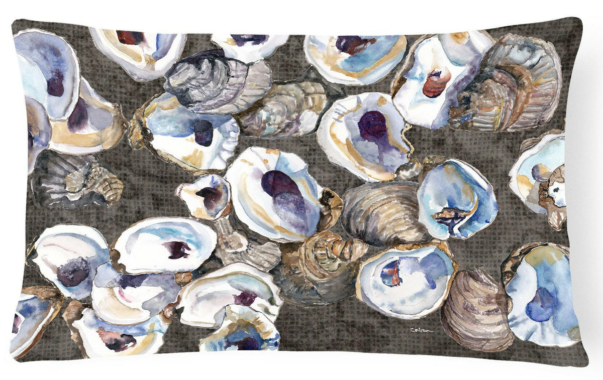 Oysters   Canvas Fabric Decorative Pillow by Caroline&#39;s Treasures