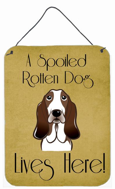 Basset Hound Spoiled Dog Lives Here Wall or Door Hanging Prints BB1491DS1216 by Caroline's Treasures