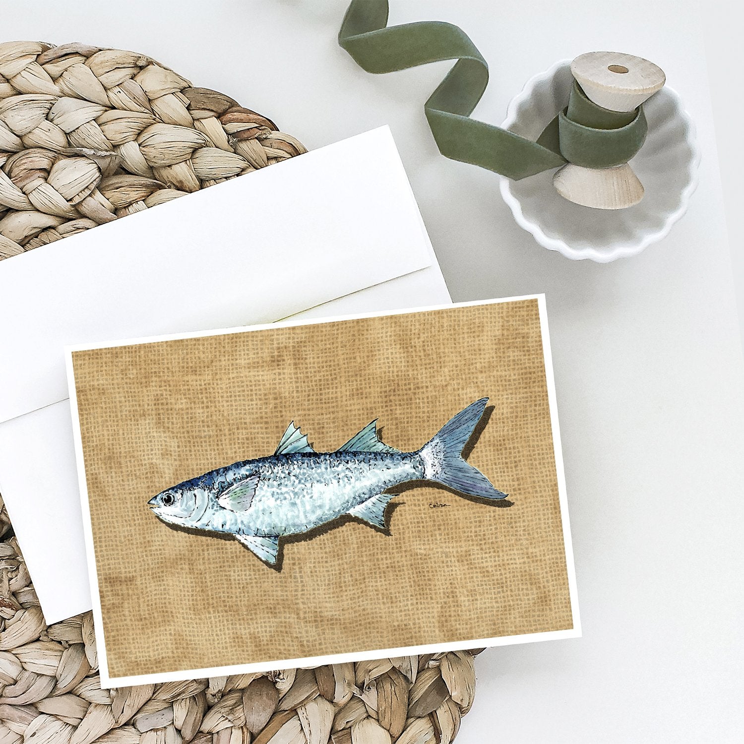 Caroline's Treasures Mullet Greeting Cards - Blank Note Cards – 8-Pack of Artist-Designed Cards with Envelopes