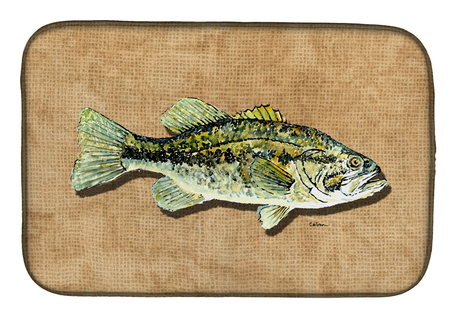 Small Mouth Bass Dish Drying Mat 8806DDM  the-store.com.