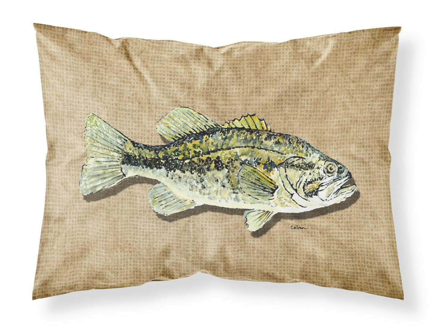 Small Mouth Bass Moisture wicking Fabric standard pillowcase by Caroline's Treasures