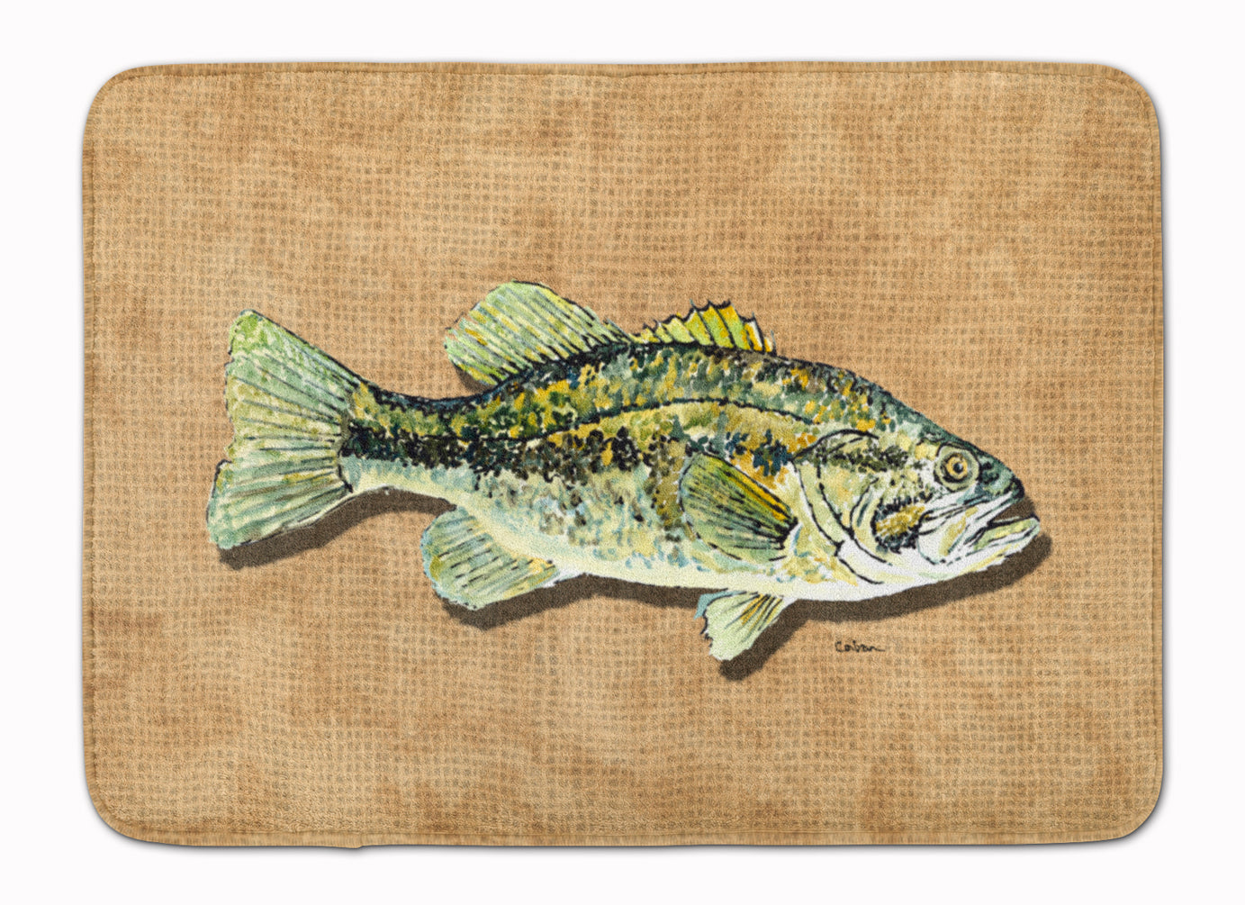 Small Mouth Bass Machine Washable Memory Foam Mat 8806RUG - the-store.com