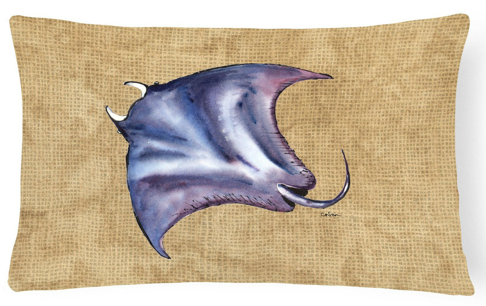 Stingray   Canvas Fabric Decorative Pillow by Caroline's Treasures
