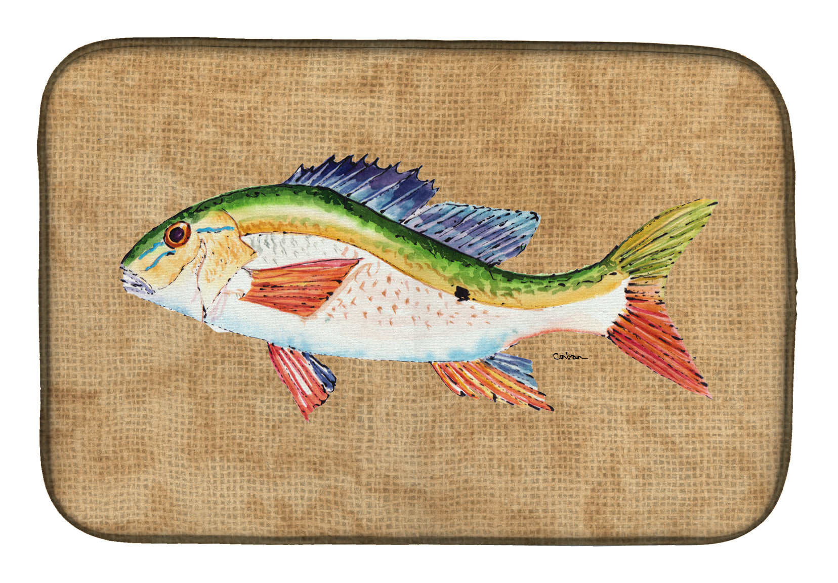 Rainbow Trout Dish Drying Mat 8816DDM  the-store.com.