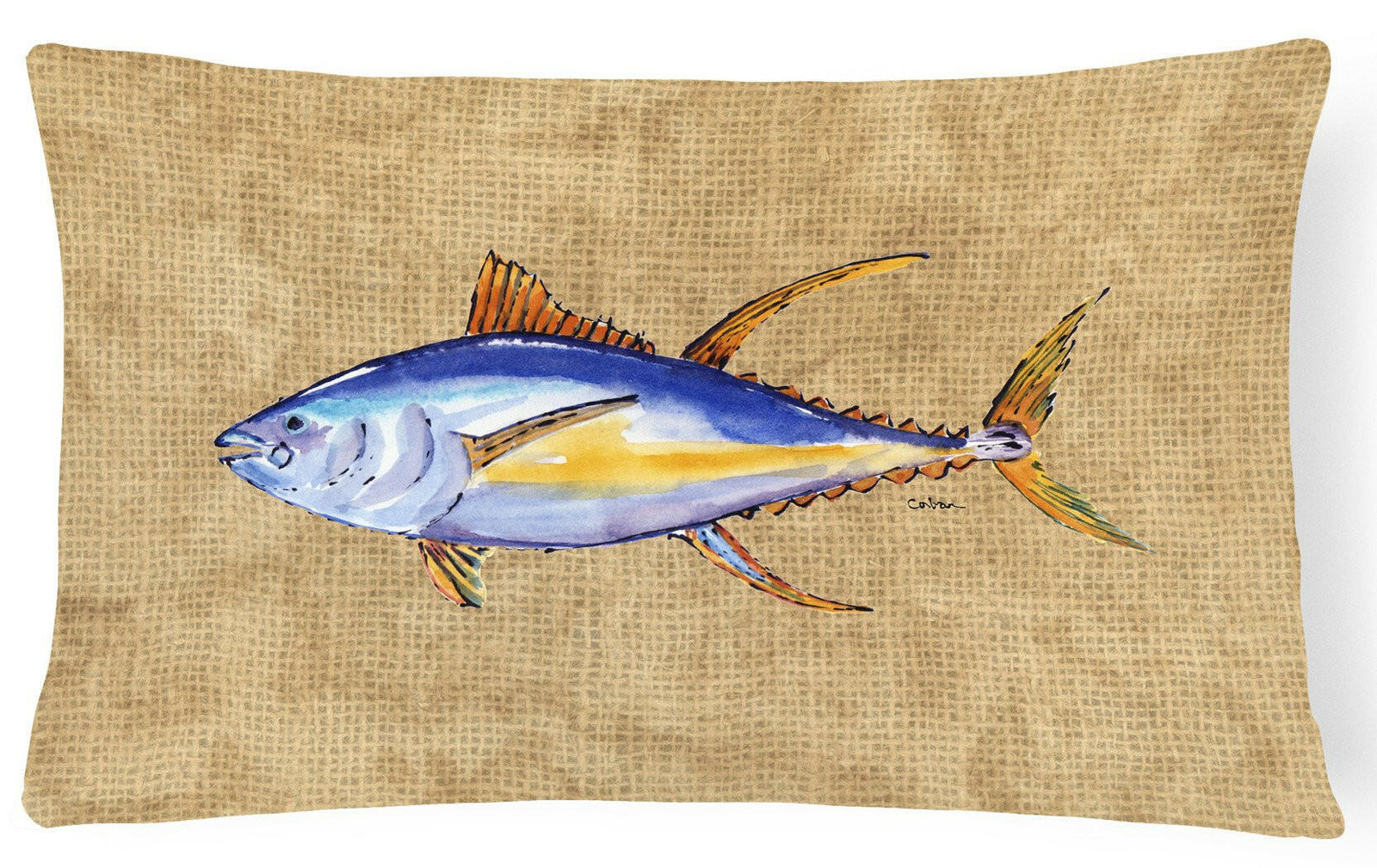 Tuna Fish   Canvas Fabric Decorative Pillow by Caroline's Treasures