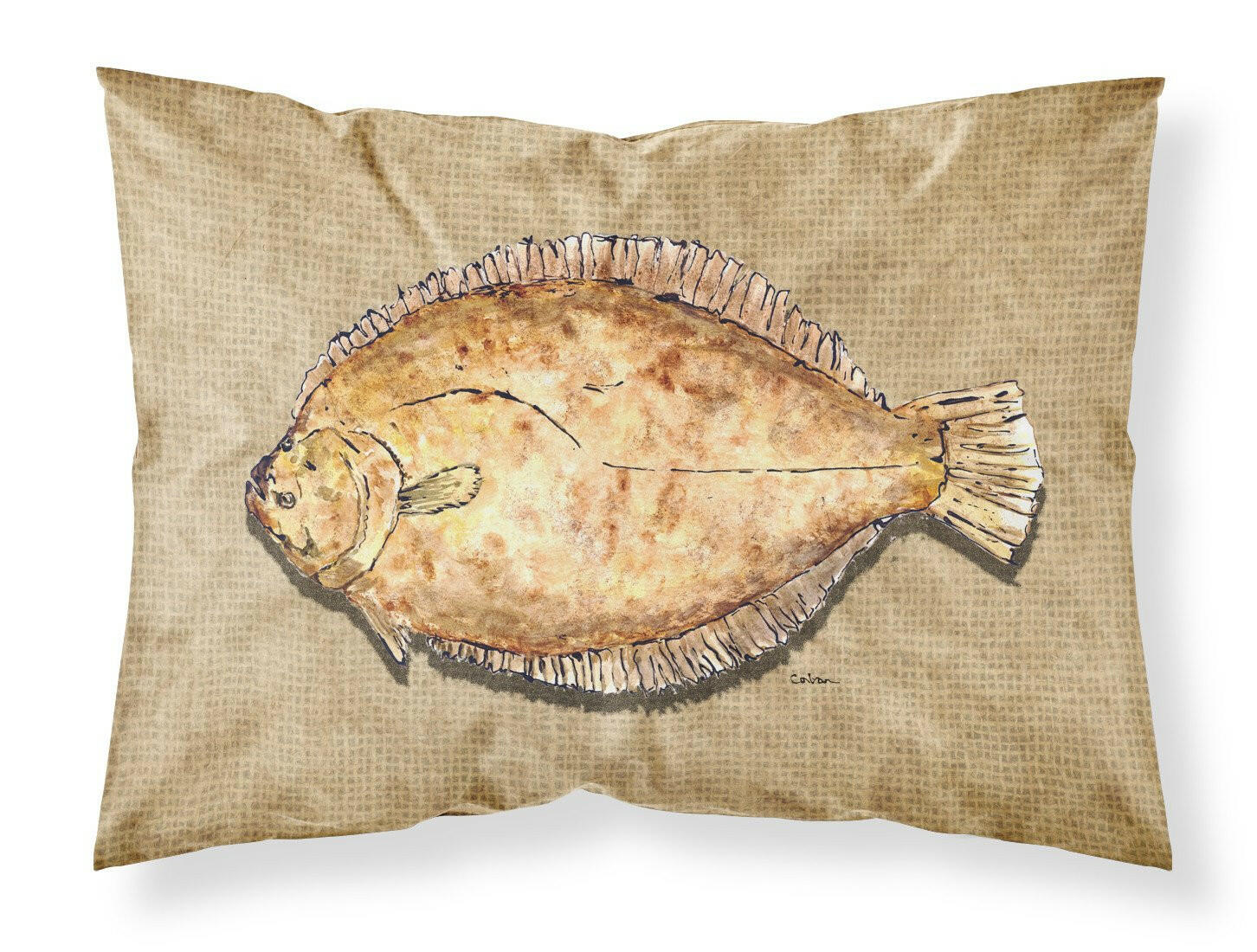 Flounder Moisture wicking Fabric standard pillowcase by Caroline's Treasures