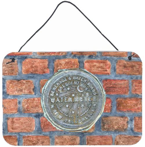 New Orleans Watermeter on Bricks Aluminium Metal Wall or Door Hanging Prints by Caroline&#39;s Treasures