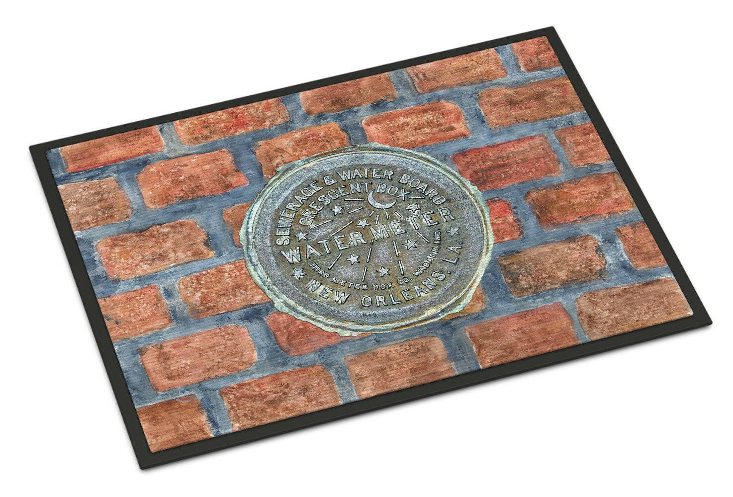New Orleans Watermeter on Bricks Indoor or Outdoor Mat 24x36 - the-store.com