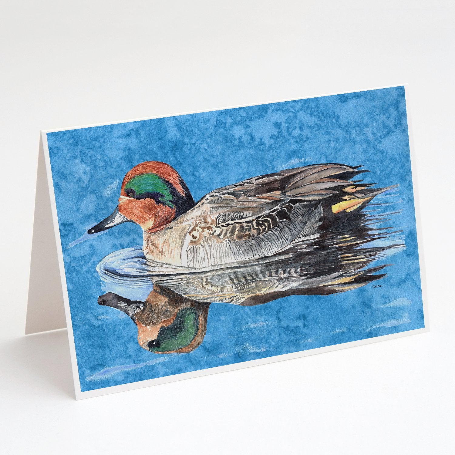 Buy this Teal Duck Greeting Cards and Envelopes Pack of 8