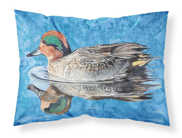 Teal Duck Moisture wicking Fabric standard pillowcase by Caroline's Treasures