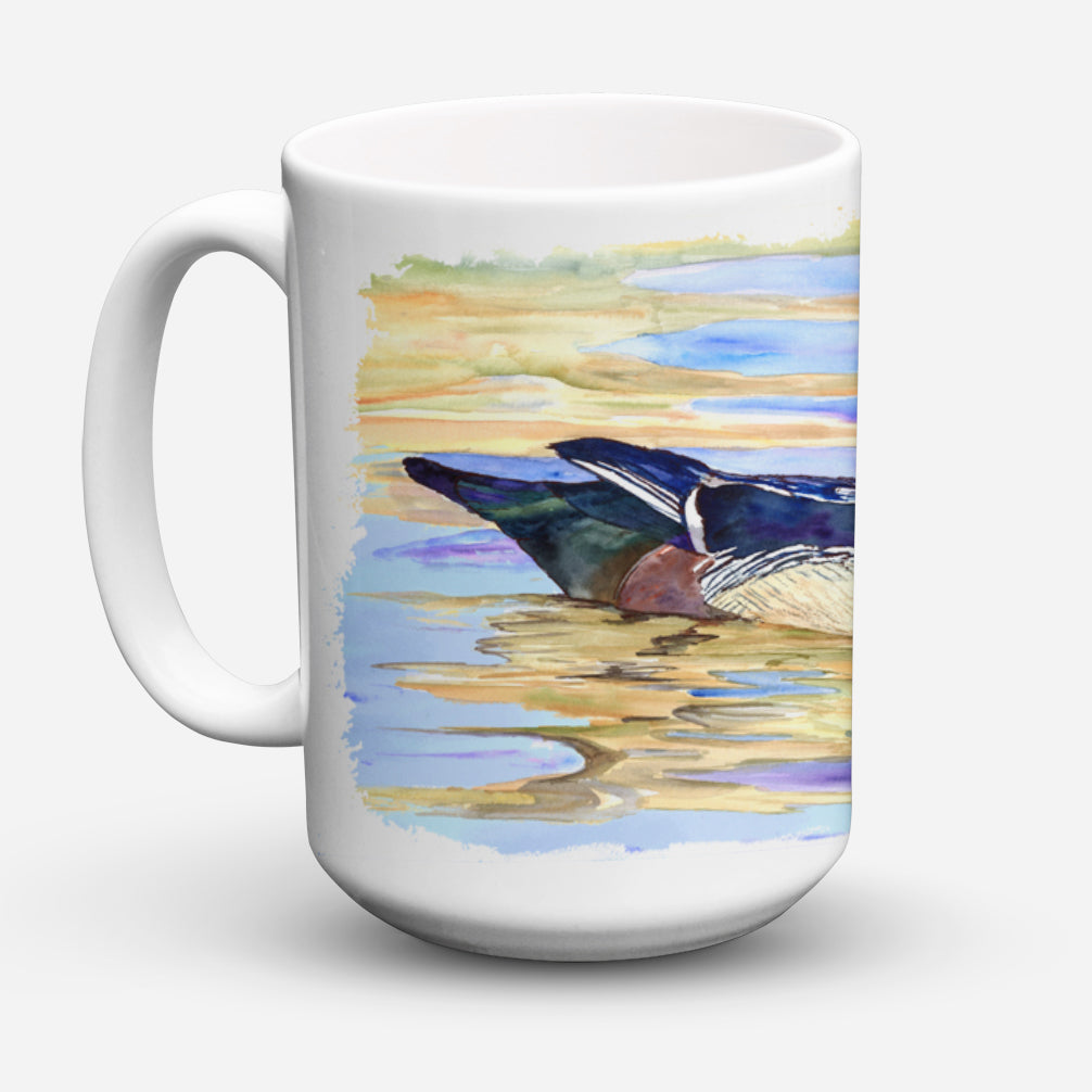 Wood Duck Dishwasher Safe Microwavable Ceramic Coffee Mug 15 ounce 8831CM15  the-store.com.