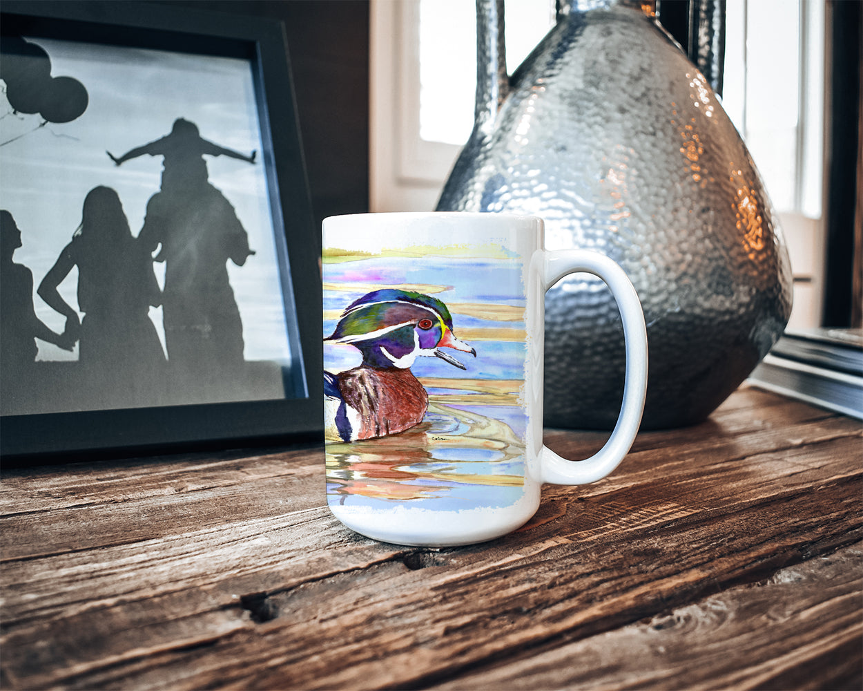 Wood Duck Dishwasher Safe Microwavable Ceramic Coffee Mug 15 ounce 8831CM15  the-store.com.