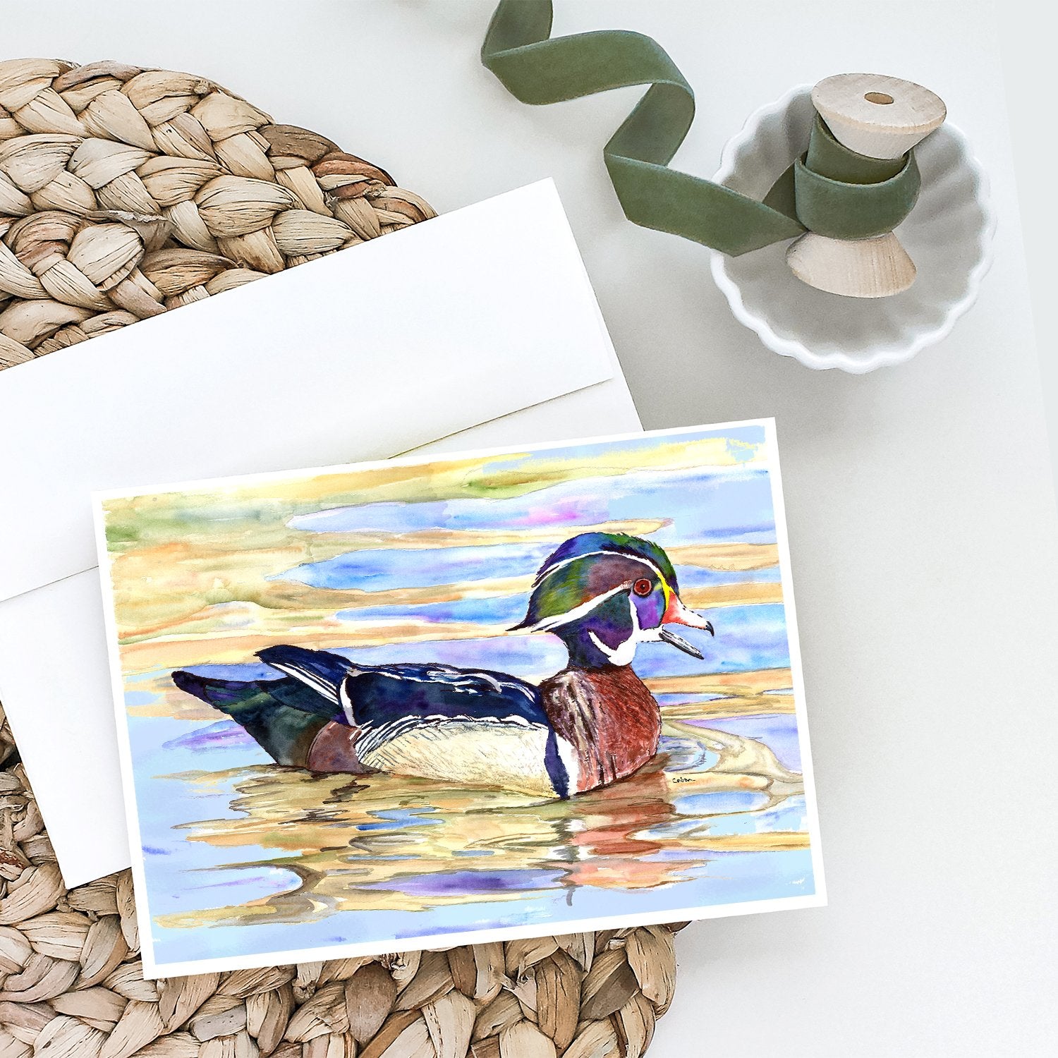 Wood Duck Greeting Cards and Envelopes Pack of 8 - the-store.com