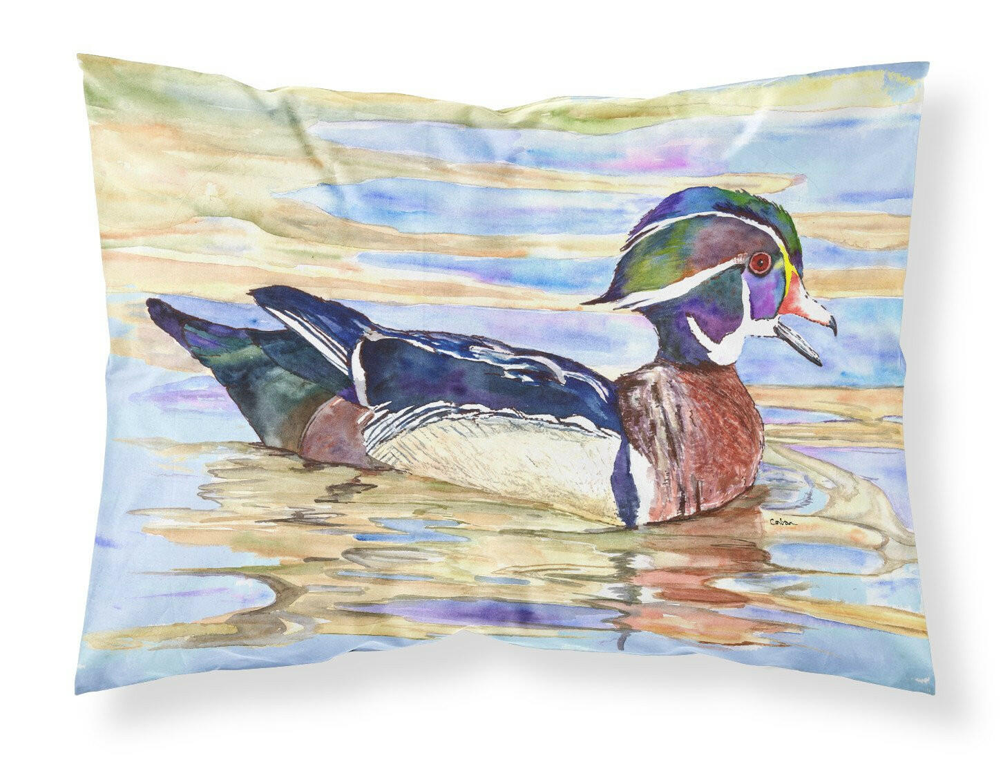 Wood Duck Moisture wicking Fabric standard pillowcase by Caroline's Treasures