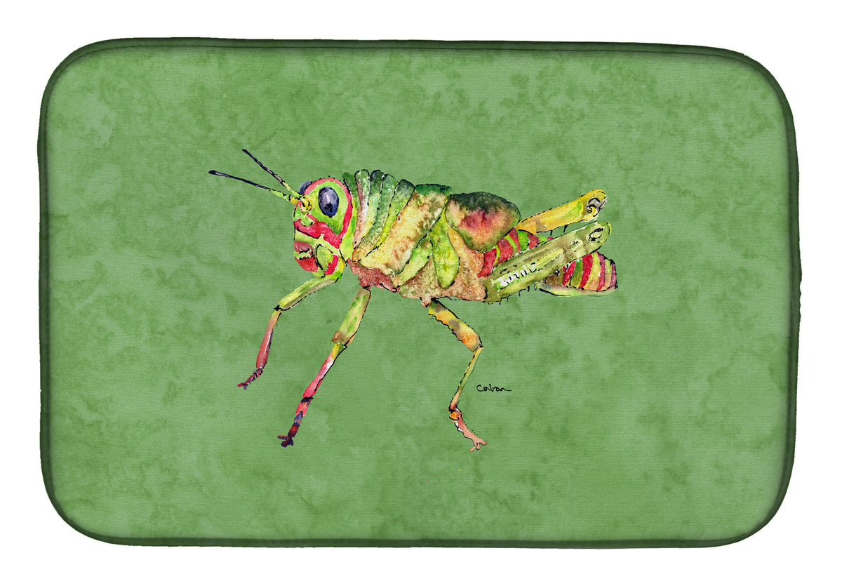 Grasshopper on Avacado Dish Drying Mat 8848DDM