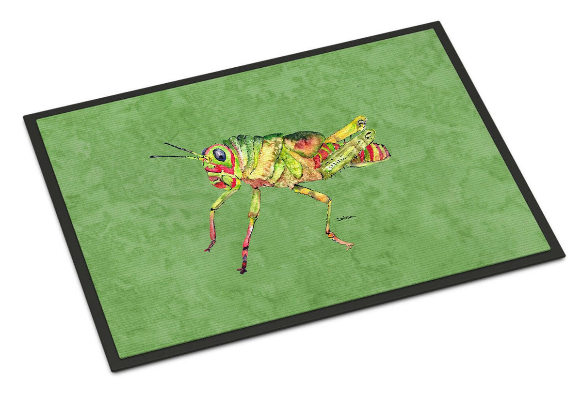 Grasshopper on Avacado Indoor or Outdoor Mat 24x36 Doormat - the-store.com