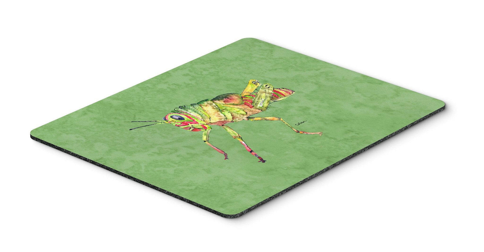 Grasshopper on Avacado Mouse Pad, Hot Pad or Trivet by Caroline's Treasures
