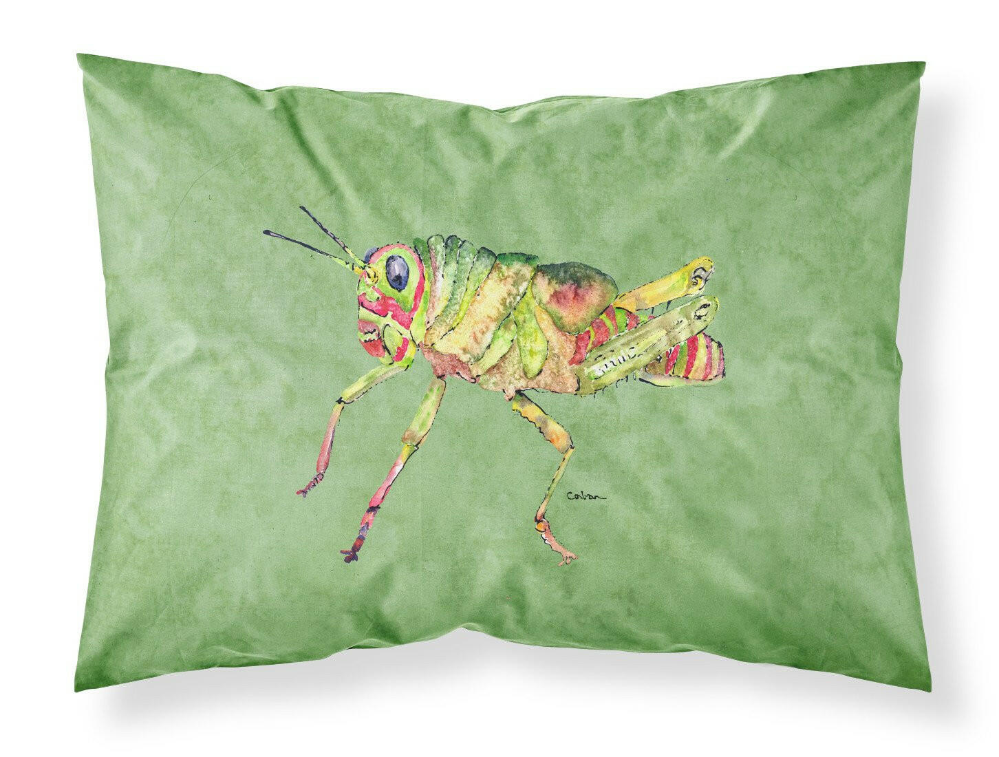Grasshopper on Avacado Moisture wicking Fabric standard pillowcase by Caroline's Treasures
