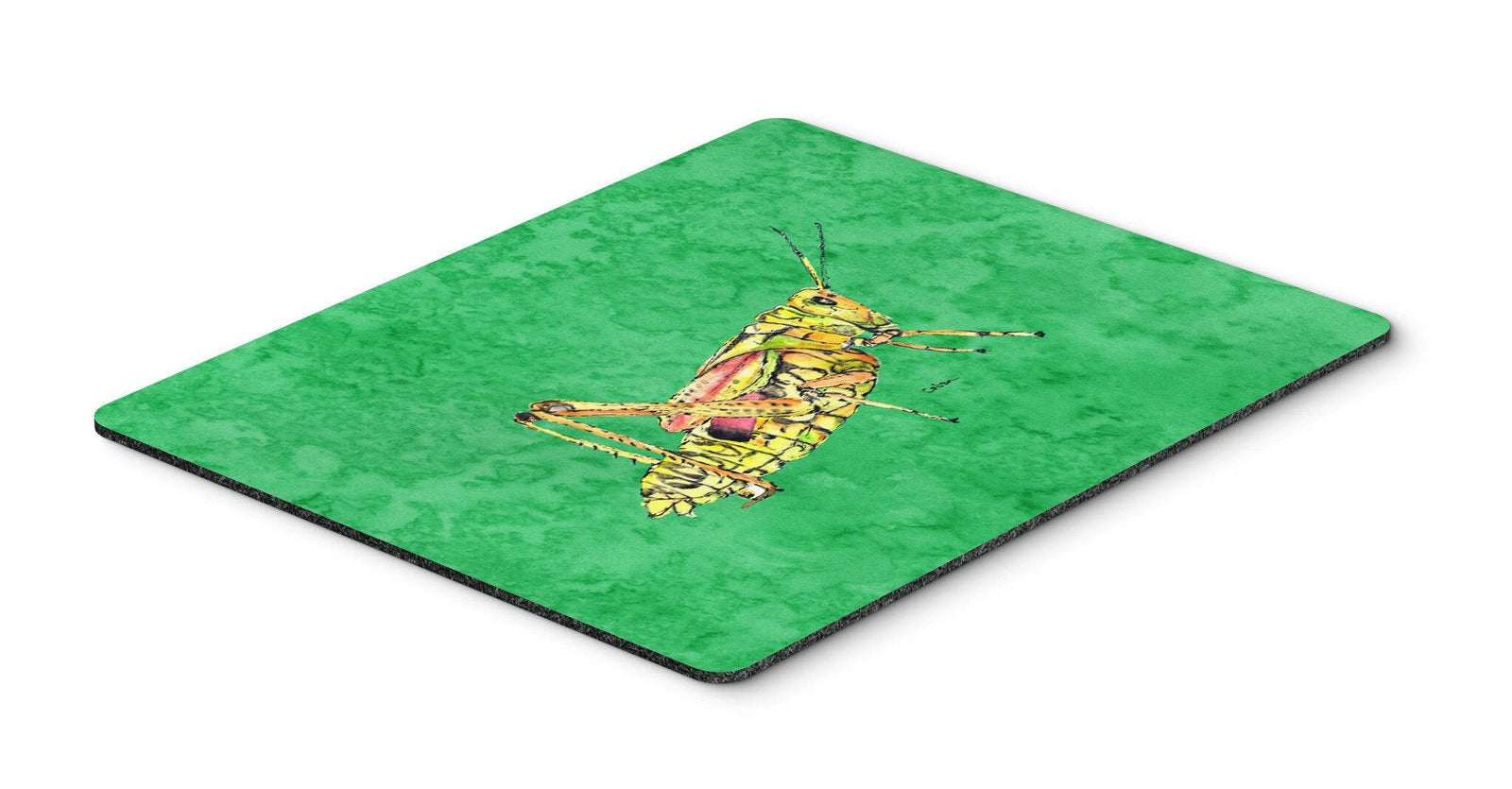 Grasshopper on Green Mouse Pad, Hot Pad or Trivet by Caroline's Treasures