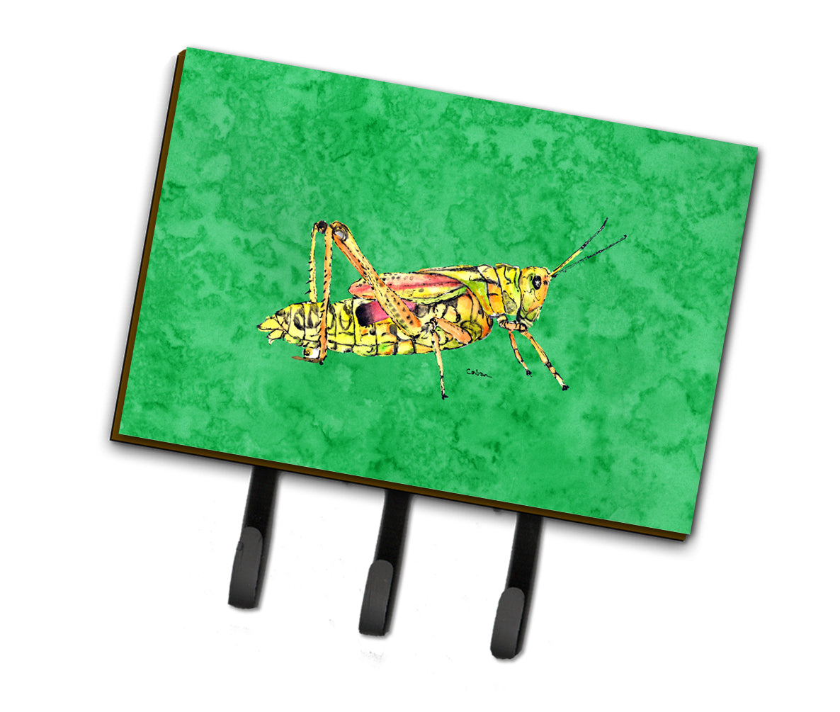 Grasshopper on Green Leash or Key Holder