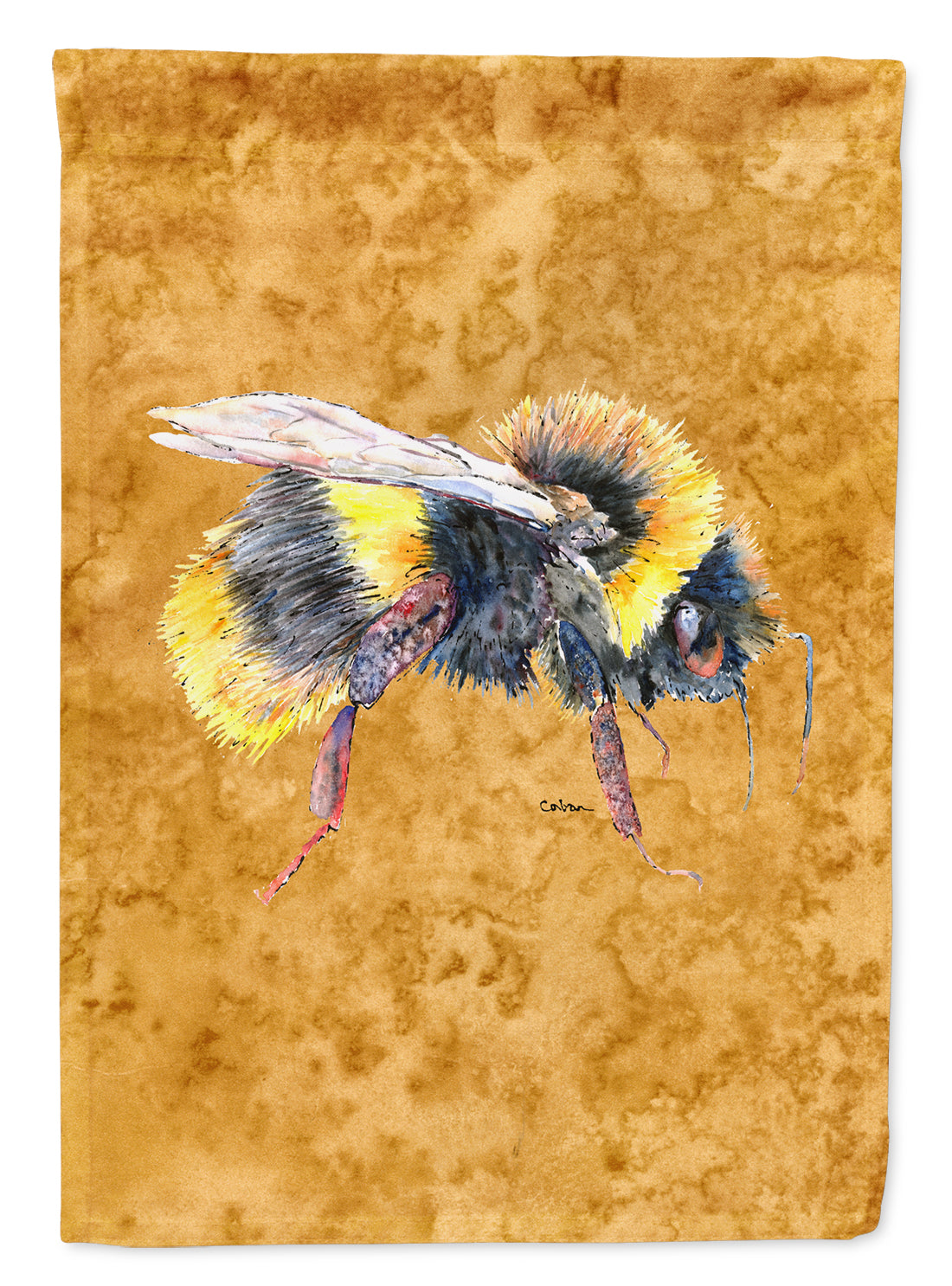 Bee on Gold Flag Canvas House Size