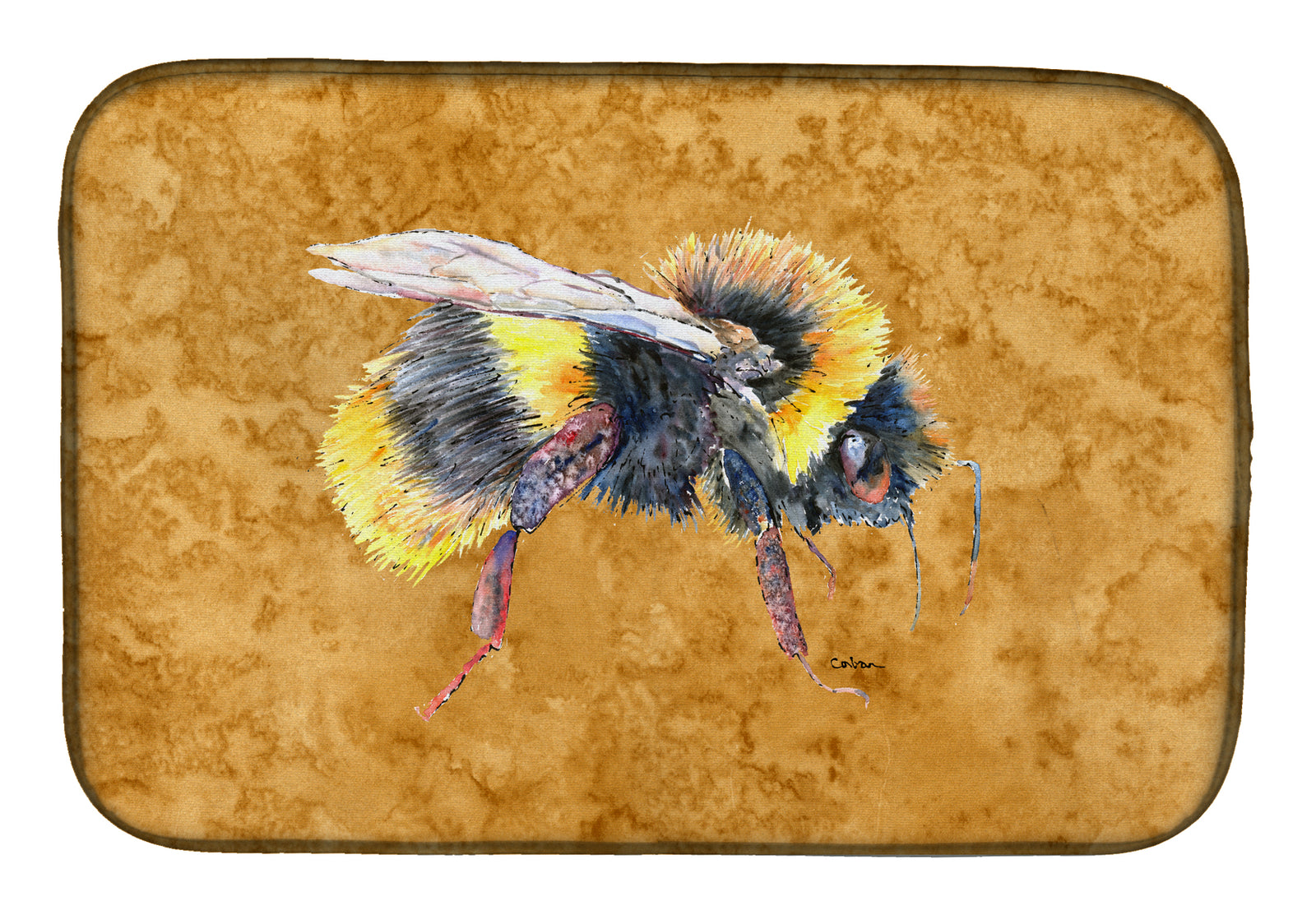Bee on Gold Dish Drying Mat 8850DDM