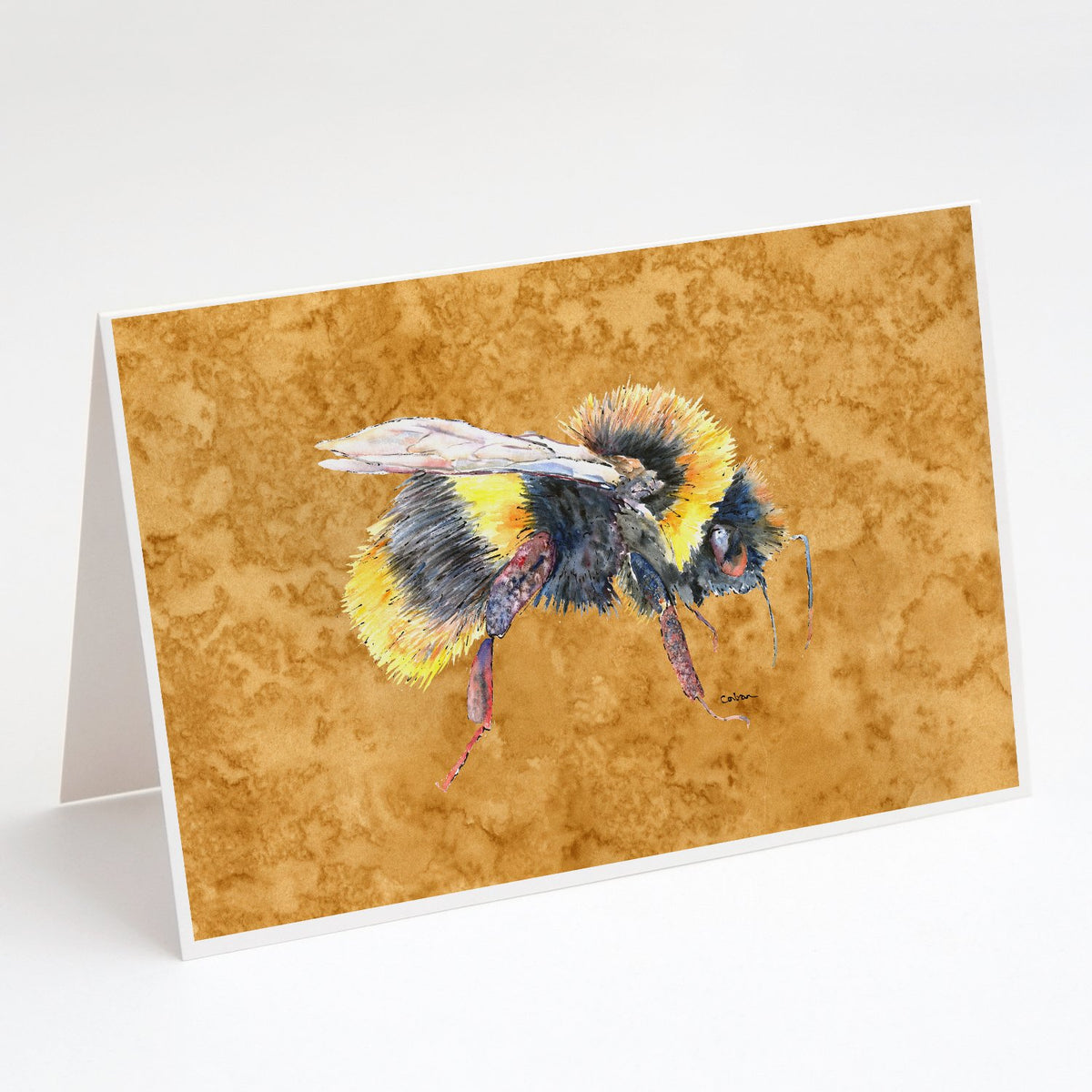 Buy this Bee on Gold Greeting Cards and Envelopes Pack of 8